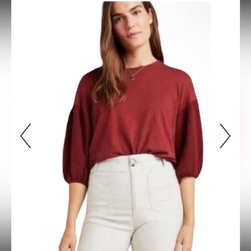 #136- ANTHROPOLOGY- Velvet by graham and Spencer top